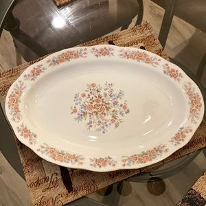 Remington Fine China Floral Scalloped Serving Platter